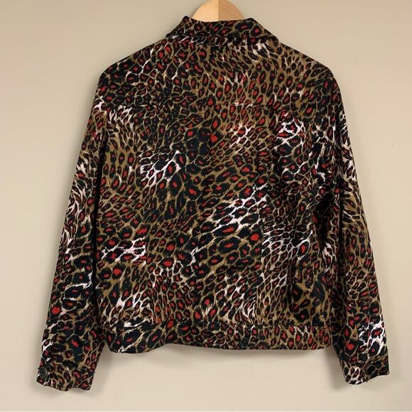Leopard Jacket Blazer Women’s Large Patterned Button Top Animal Cat Print - Picture 4 of 11